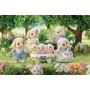 Sylvanian Families rodina Flora králíci s trojčaty set 5 figurek králičí rodinka