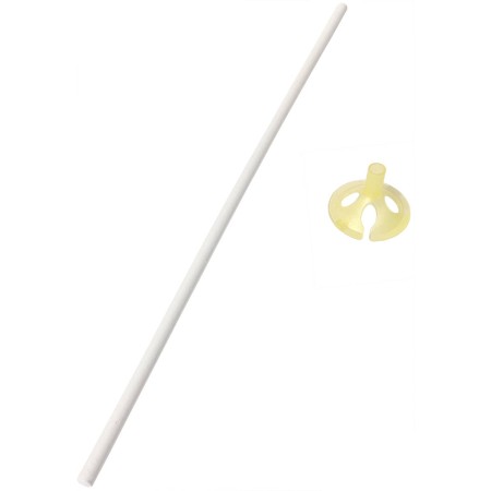 Tyčka papírová 31cm set s kloboučkem pro nafukovací balónky EKO