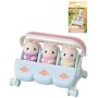 Sylvanian Families květinová kočičí trojčata set 3 figurky s kočárkem