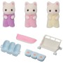 Sylvanian Families květinová kočičí trojčata set 3 figurky s kočárkem