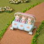 Sylvanian Families květinová kočičí trojčata set 3 figurky s kočárkem