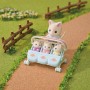 Sylvanian Families květinová kočičí trojčata set 3 figurky s kočárkem