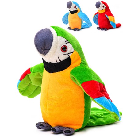 PLYŠ Pták papoušek 21cm 3 barvy *PLYŠOVÉ HRAČKY*