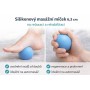 MERCO Míček masážní silikonový 6,5cm na relaxaci a rehabilitaci modrý