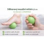 MERCO Míček masážní silikonový 6,5cm na relaxaci a rehabilitaci zelený