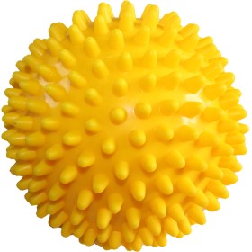 MERCO Míček masážní rehabilitační ježek 9cm s bodlinkami soft žlutý