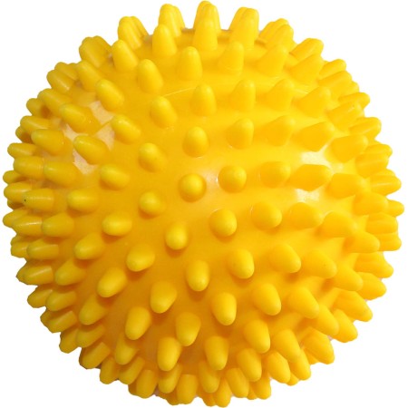 MERCO Míček masážní rehabilitační ježek 9cm s bodlinkami soft žlutý