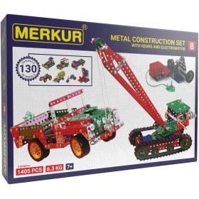 MERKUR M8 Velká sada 1414 dílků *KOVOVÁ STAVEBNICE*
