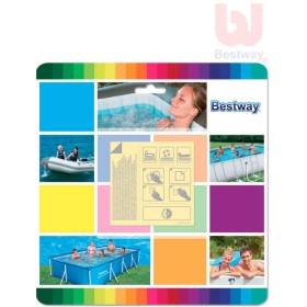 BESTWAY Záplata lepící 6,5x6,5cm opravný set 10ks na nafukovačky