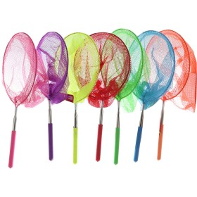 Síťka na motýly teleskopická 19cm dětský podběrák na ryby 7 barev kov