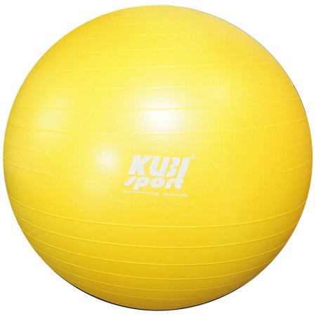 KUBISPORT Míč gymnastický žlutý 85cm fitness balon rehabilitační do 150kg