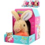 PLYŠ Králík zvířátko chodící set s mrkvičkou na baterie Zvuk 3 barvy