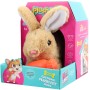 PLYŠ Králík zvířátko chodící set s mrkvičkou na baterie Zvuk 3 barvy