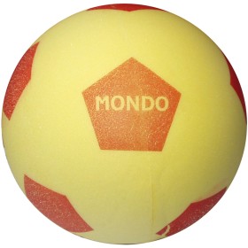 MONDO Soft míč žlutý kopací molitanový 20cm potisk na kopanou