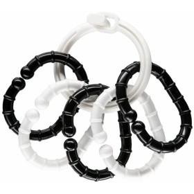 PROFIBABY Kroužkek chrastítko s 5 tvary černobílý pro miminko