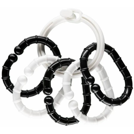 PROFIBABY Kroužkek chrastítko s 5 tvary černobílý pro miminko