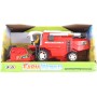 Auto kombajn červený 27cm žací stroj s kombajnistou 2 barvy plast
