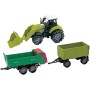 Traktor s nakladačem set se 2 vlečkami na baterie Světlo Zvuk