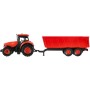 Traktor Zetor červený set s valníkem na setrvačník na baterie Světlo Zvuk