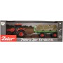 Traktor Zetor set s vlekem a balíky na setrvačník na baterie Světlo Zvuk