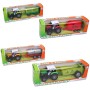Traktor zemědělský kovový 23cm set s přívěsem zpětný chod 4 druhy