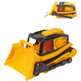 Auto buldozer žlutý volný chod funkční stavební stroj na písek