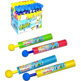 Pistole vodní dětská 21cm soft eva pěnová trubice na vodu 4 barvy