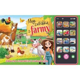 Moje zvířátka z farmy interaktivní set zvuková kniha + mobil na baterie Zvuk CZ