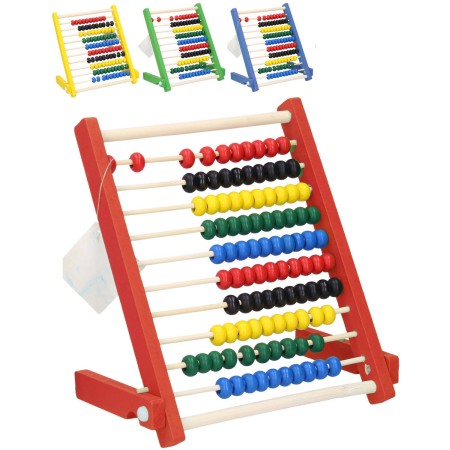 DŘEVO Počítadlo dětské kuličkové 4 barvy *DŘEVĚNÉ HRAČKY*