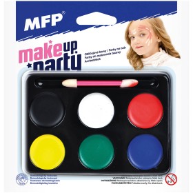 KARNEVAL Barvy dětské na obličej 6 barev + štěteček *KARNEVALOVÝ DOPLNĚK*