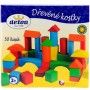 DETOA DŘEVO Kostky barevné set 50ks stavebnice v krabici *DŘEVĚNÉ HRAČKY*
