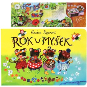 Knížka dětská Rok u myšek rozkládací leporelo CZ text