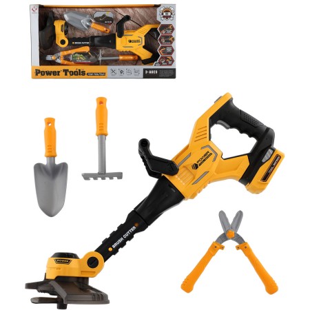 Křovinořez dětský set s doplňky dětské pracovní nářadí na baterie Světlo Zvuk