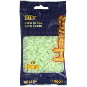 HAMA Korálky dětské zažehlovací svítící ve tmě set 1000ks v sáčku midi plast