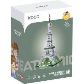 KOCO Stavebnice mini Eiffelova věž 538 dílků plast v krabici