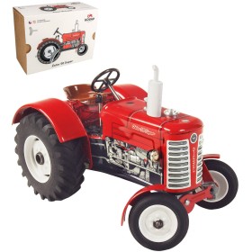 KOVAP Traktor Zetor 50 Super model 1:25 červený plechový na klíček kov 0385