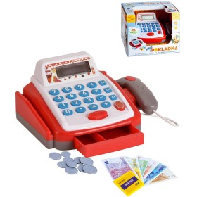 Pokladna dětská registrační kasa digitální set s penězi na baterie Světlo Zvuk