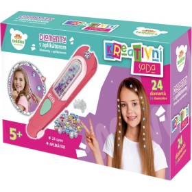 Kamínky diamanty do vlasů kadeřnický zkrášlovací set s aplikátorem