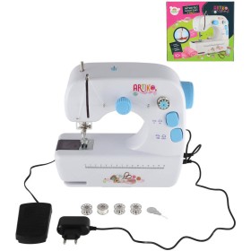Šicí dětský stroj 25cm set s doplňky kovový na trafo / baterie Světlo Zvuk