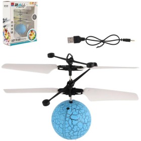 Koule vrtulníková modrá ovládání pohybem ruky na baterie USB Světlo