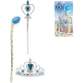 KARNEVAL Ledová princezna set s copem 4ks *KARNEVALOVÝ DOPLNĚK*
