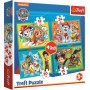 TREFL PUZZLE 4v1 Šťastný den Tlapková patrola 29x21cm 71 dílků skládačka