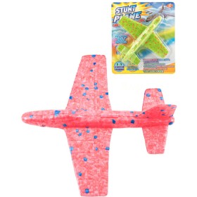 Letadlo soft házecí polystyrenové 17cm na házení 2 barvy na kartě