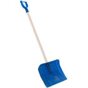 DŘEVO Lopata pro děti na sníh 87cm hráblo T-ručka modré plast/dřevo