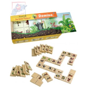 Hra Domino Krtek 28 dílků v dřevěné krabičce