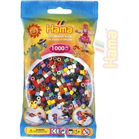 HAMA Korálky dětské zažehlovací barevné set 1000ks v sáčku midi plast
