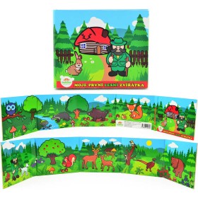 Knížka baby leporelo moje první zvířátka v lese skládací knížečka pro miminko