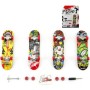 Skateboard psrtový 10cm set s nástroji k sestavení různé druhy na kartě plast