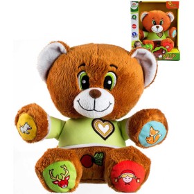 PLYŠ Medvěd Vojtík 30cm vypráví pohádky v češtině Zvuk *PLYŠOVÉ HRAČKY*