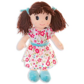 PLYŠ Panenka textilní hadrová Ema mluví česky látková na baterie Zvuk CZ